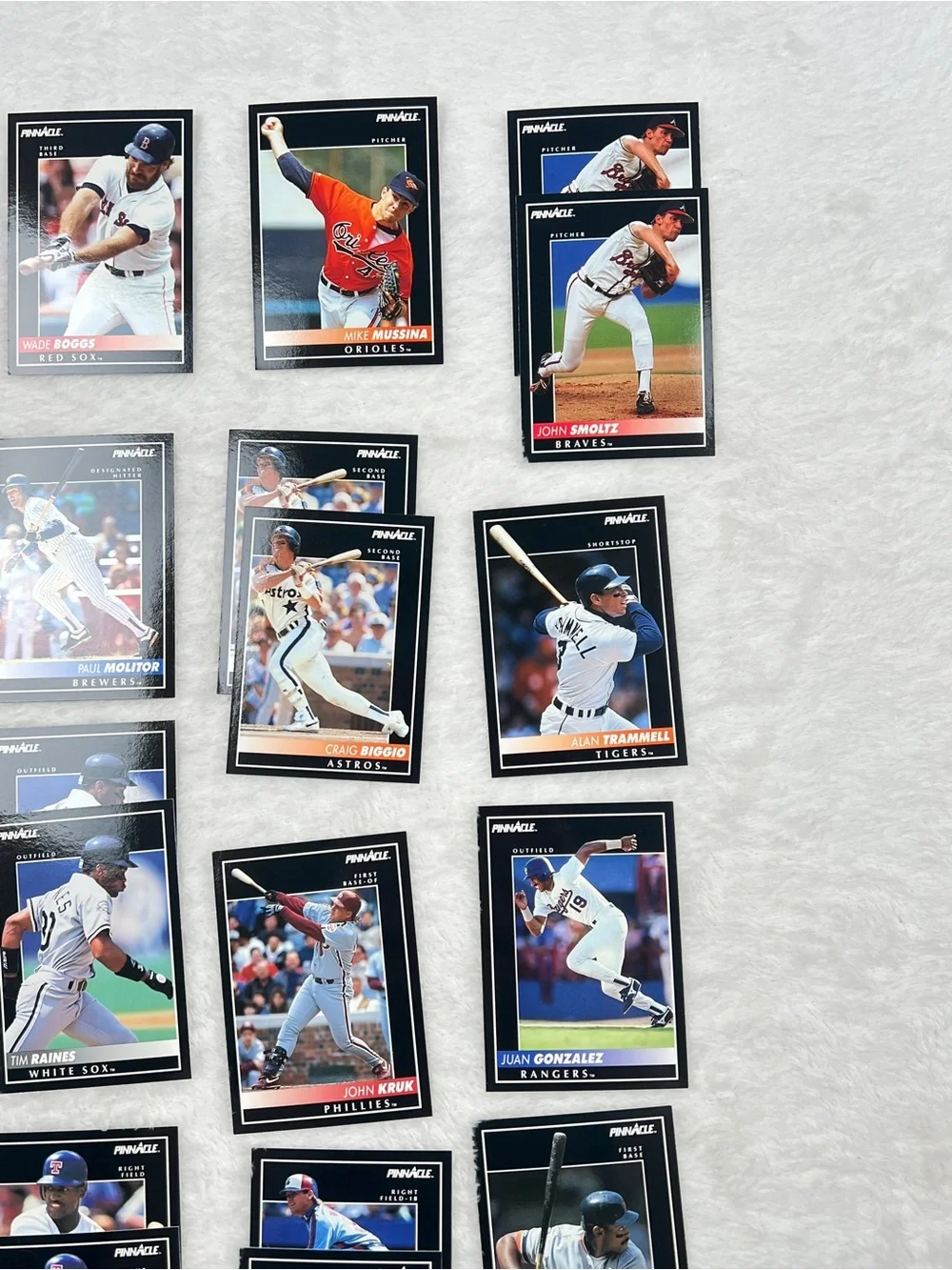 29 Card MLB Baseball Lot Pinnacle & Topps Mattingly Smoltz Biggio Yount Walker
